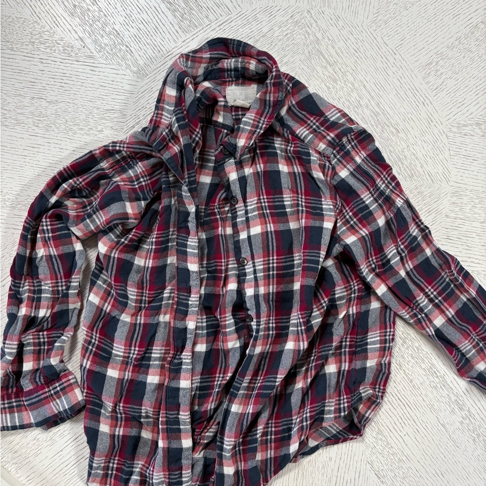 Caslon Women's Plaid Button Down Shirt - Red, Black, White _ SOFT!